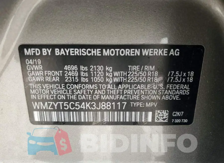 WMZYT5C54K3J88117 Photo# 12