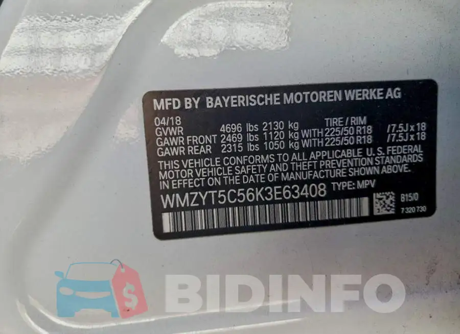 WMZYT5C56K3E63408 Photo# 12
