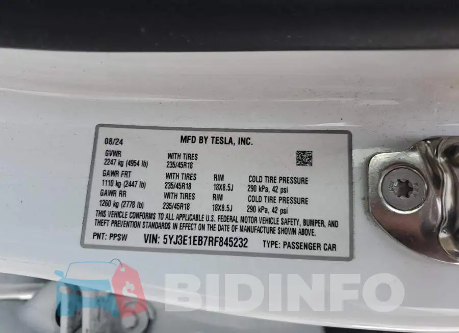 5YJ3E1EB7RF845232 Photo# 12