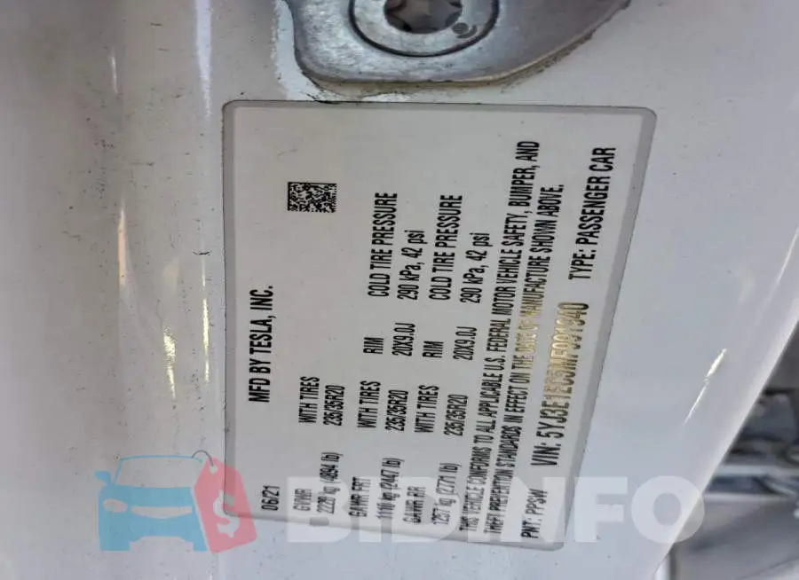 5YJ3E1EC5MF991940 Photo# 12
