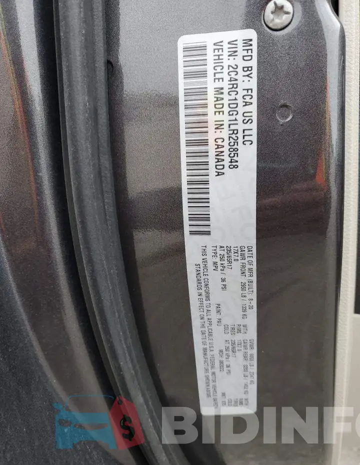 2C4RC1DG1LR258548 Photo# 13