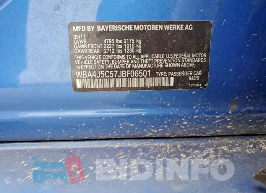 WBA4J5C57JBF06501 Photo# 12