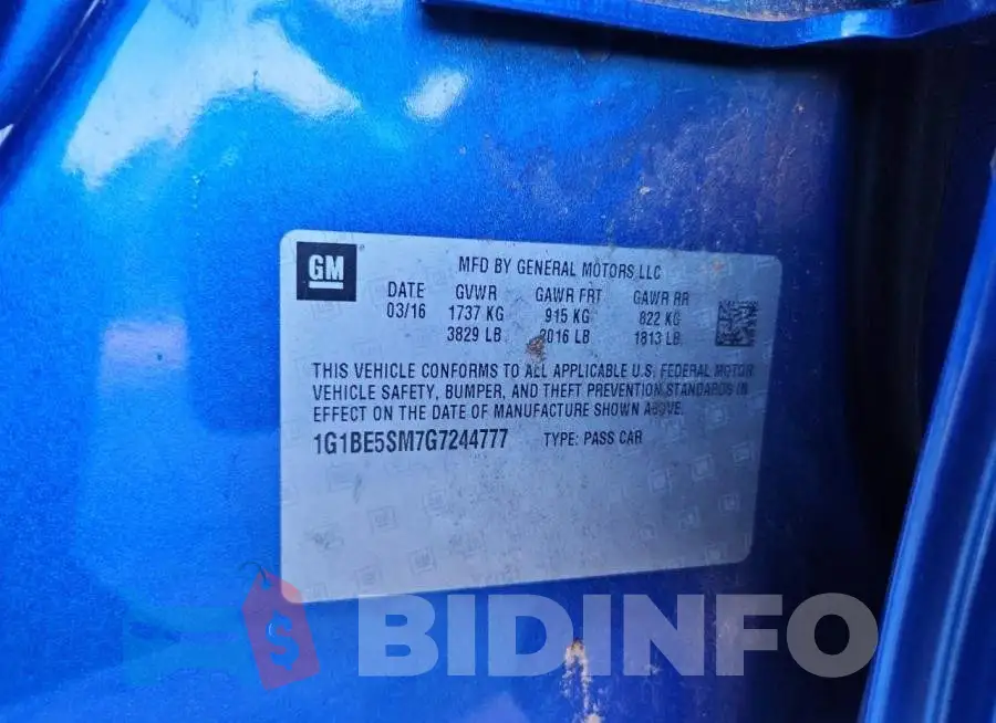 1G1BE5SM7G7244777 Photo# 12