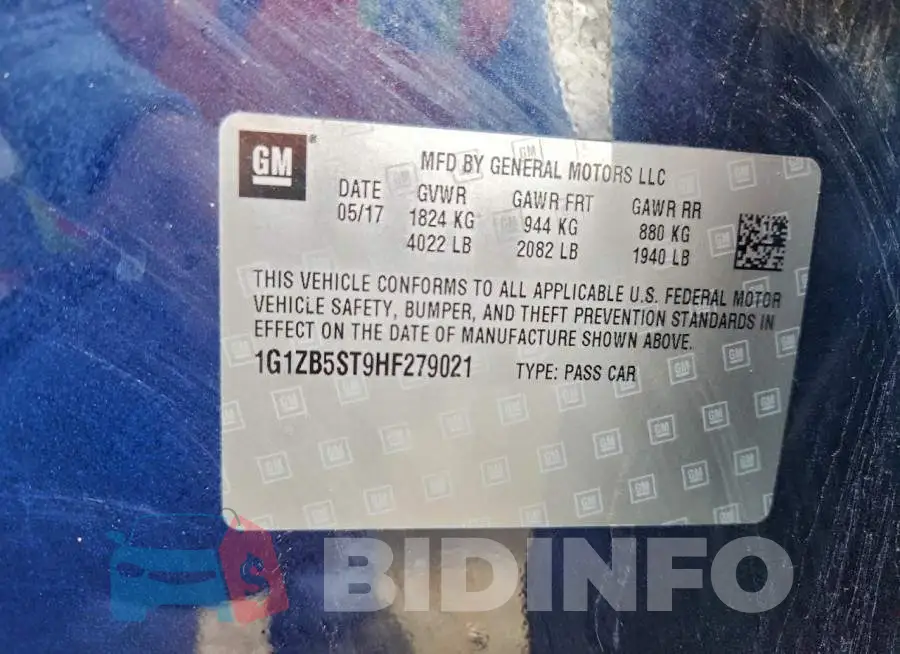 1G1ZB5ST9HF279021 Photo# 13
