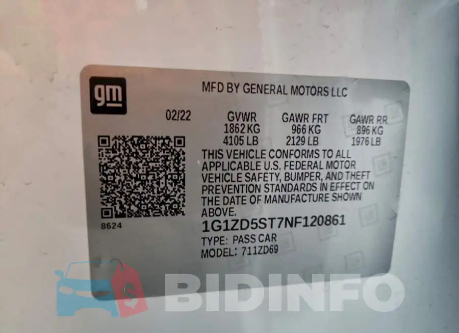 1G1ZD5ST7NF120861 Photo# 12