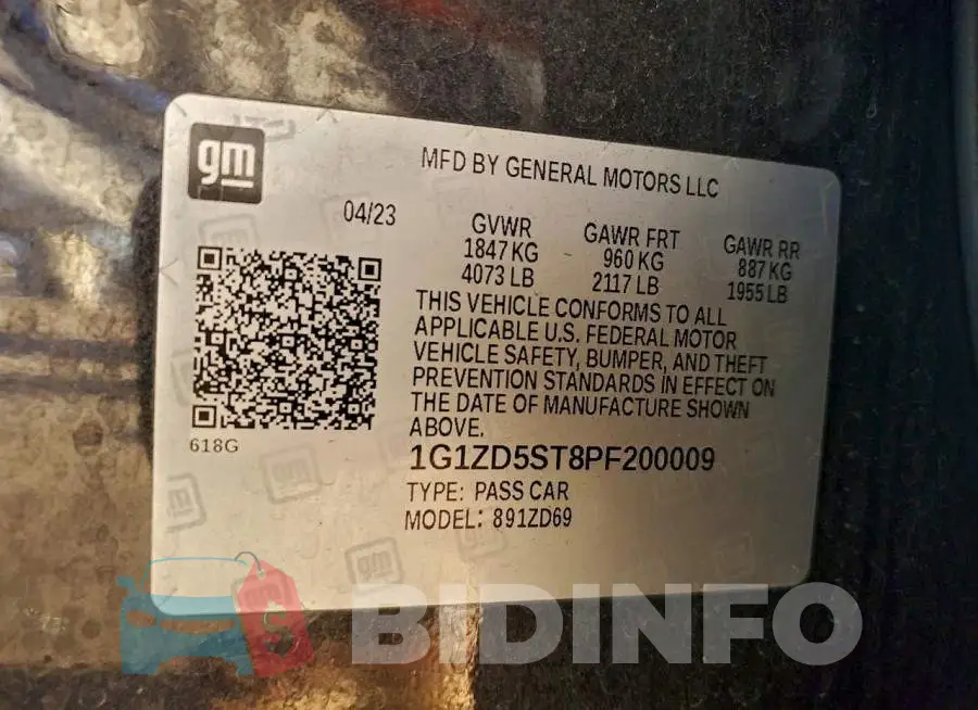 1G1ZD5ST8PF200009 Photo# 13