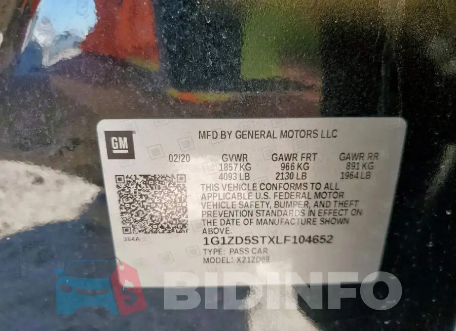 1G1ZD5STXLF104652 Photo# 13
