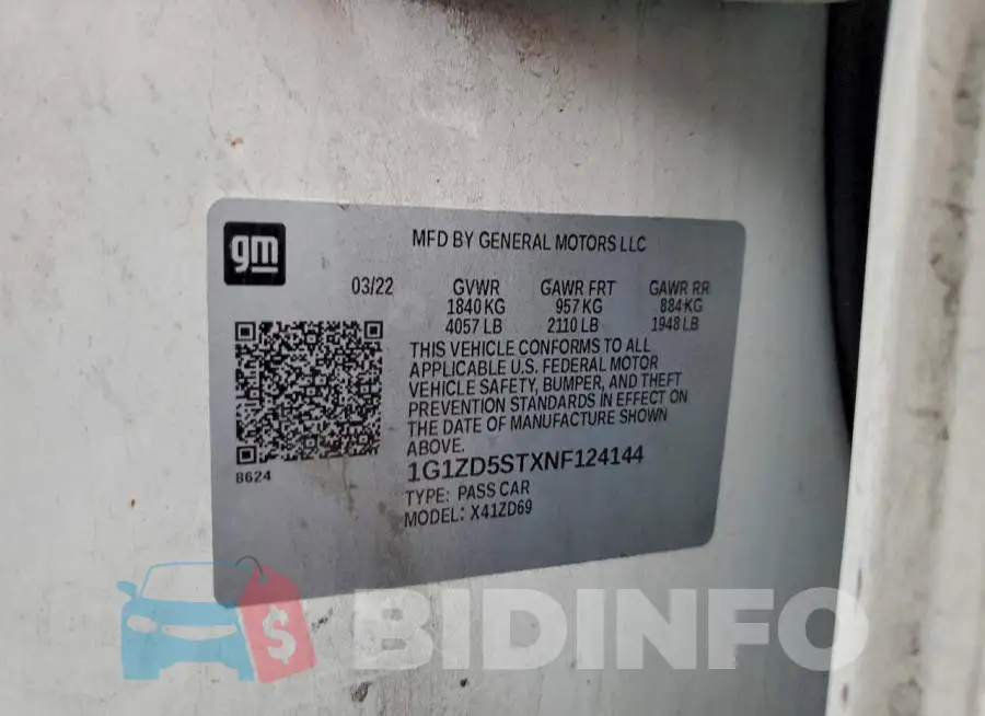1G1ZD5STXNF124144 Photo# 12