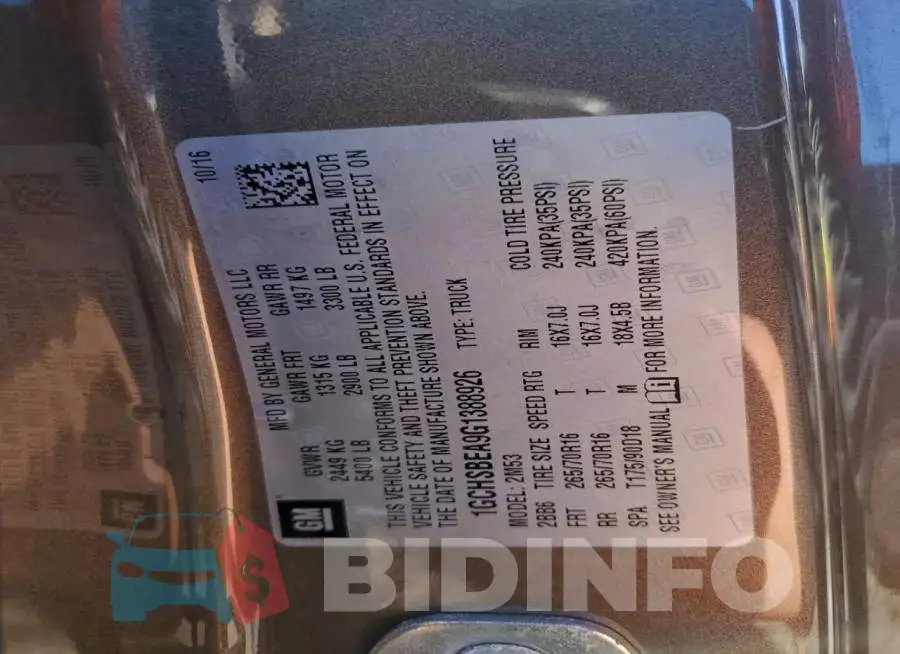 1GCHSBEA9G1388926 Photo# 12