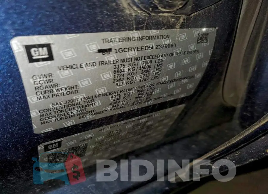 1GCRYEED5LZ379960 Photo# 12
