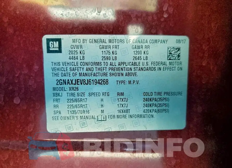 2GNAXJEV8J6194268 Photo# 13