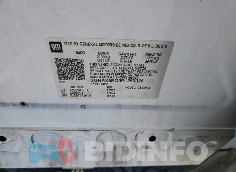 3GNAX5EG0PL259028 Photo# 12
