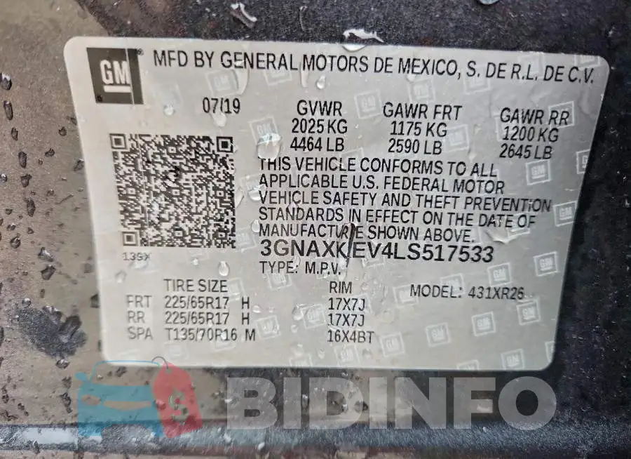3GNAXKEV4LS517533 Photo# 13