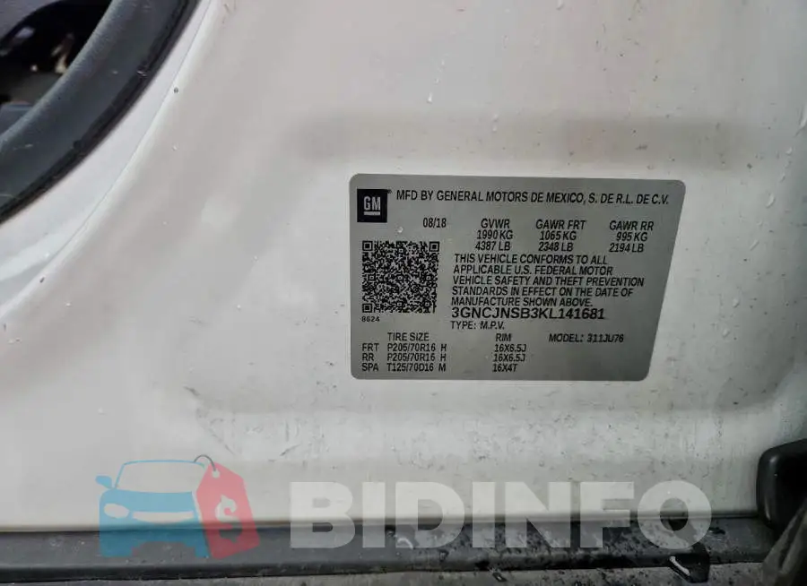 3GNCJNSB3KL141681 Photo# 13