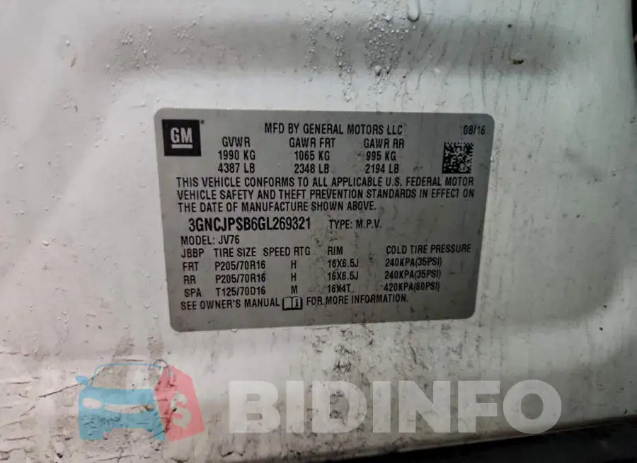 3GNCJPSB6GL269321 Photo# 13