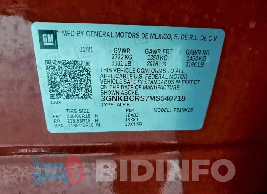 3GNKBCRS7MS540718 Photo# 12