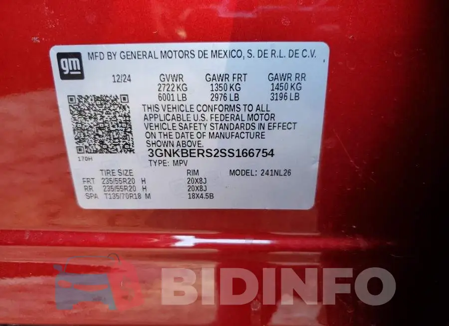 3GNKBERS2SS166754 Photo# 13