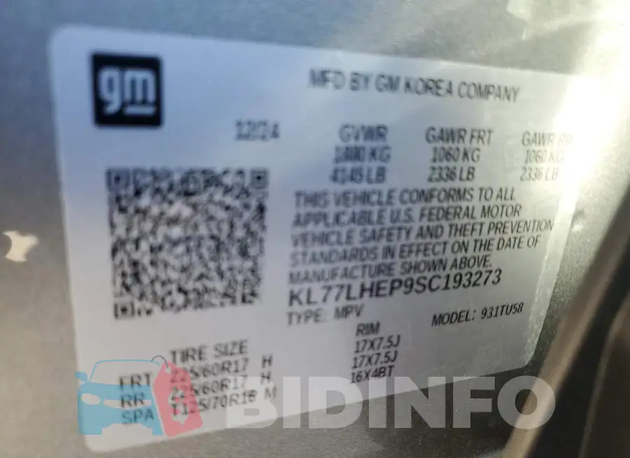 KL77LHEP9SC193273 Photo# 12