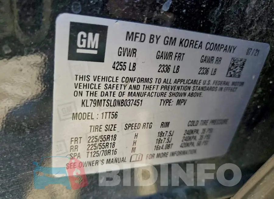 KL79MTSL0NB037451 Photo# 12