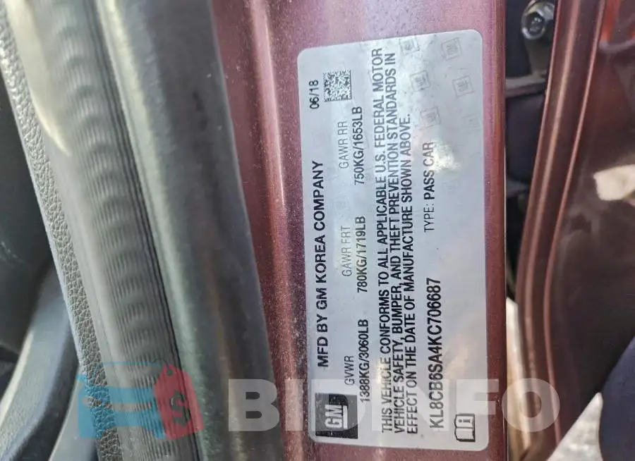 KL8CB6SA4KC706687 Photo# 13