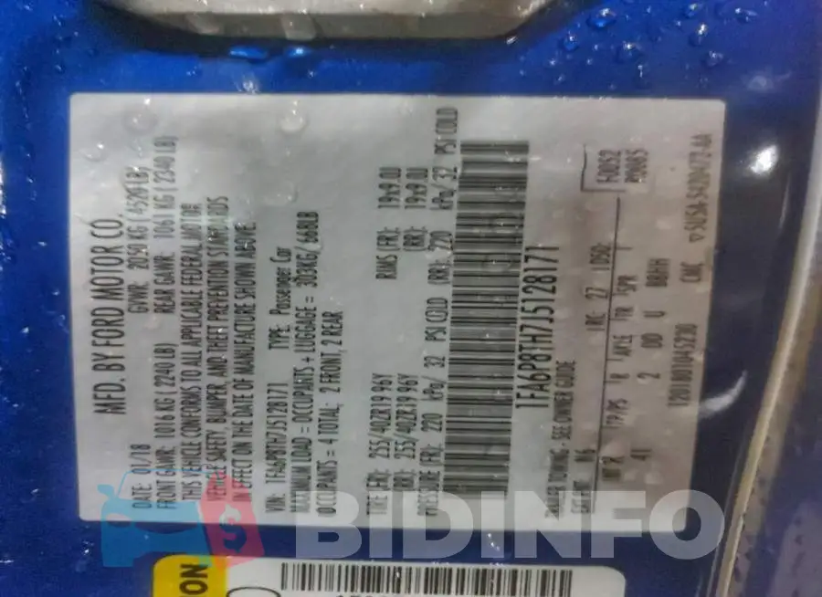1FA6P8TH7J5128171 Photo# 12