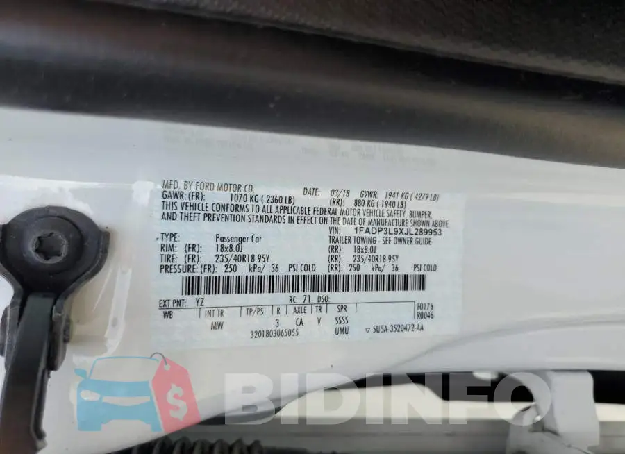 1FADP3L9XJL289953 Photo# 13