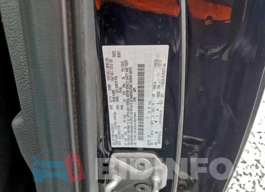 1FMCU9J93GUB21641 Photo# 14