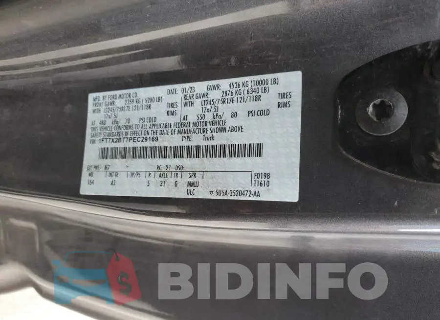 1FT7X2BT7PEC29169 Photo# 12
