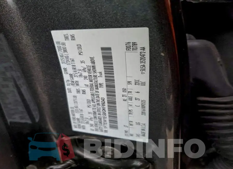 1FTEW1EG0GKF89243 Photo# 13