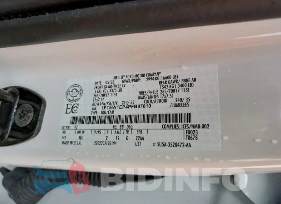 1FTEW1EP4PFB87010 Photo# 12