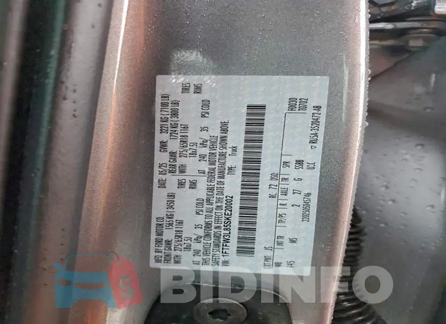 1FTFW3L85SKE20002 Photo# 12