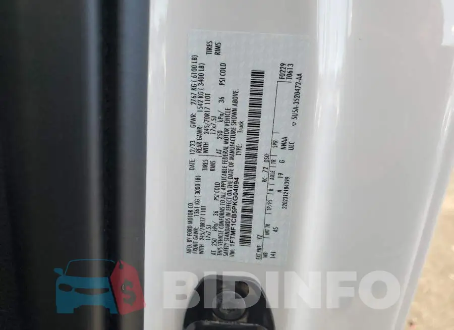 1FTMF1CB5PKG04094 Photo# 12