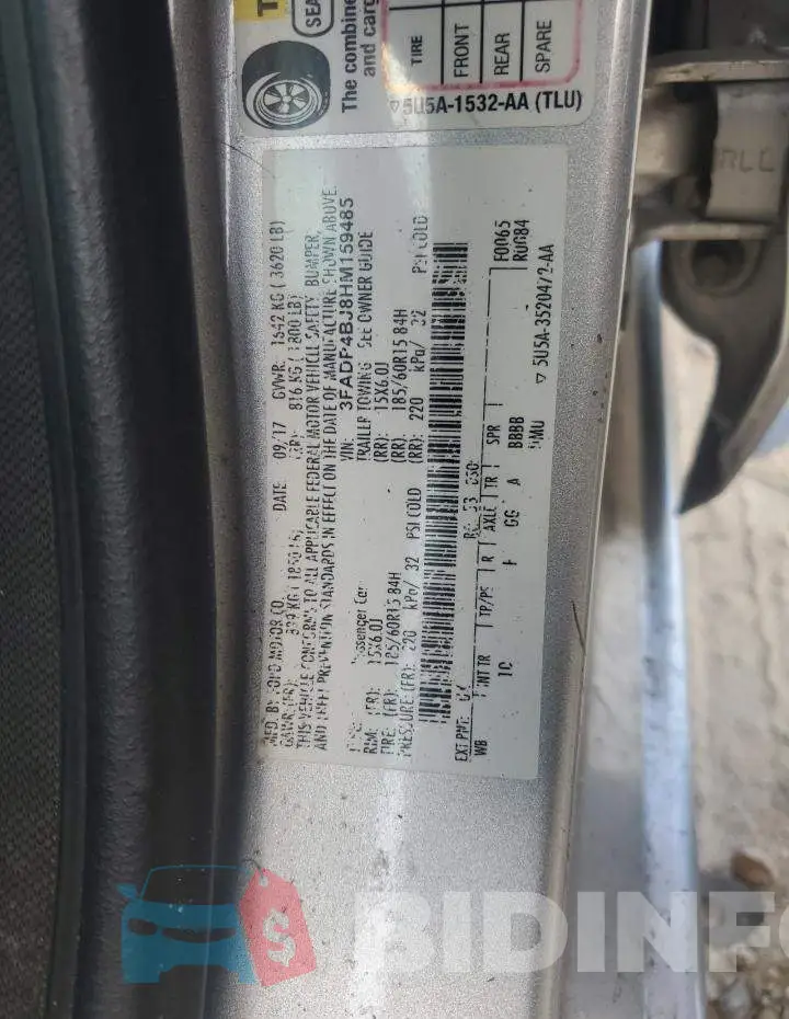3FADP4BJ8HM159485 Photo# 12