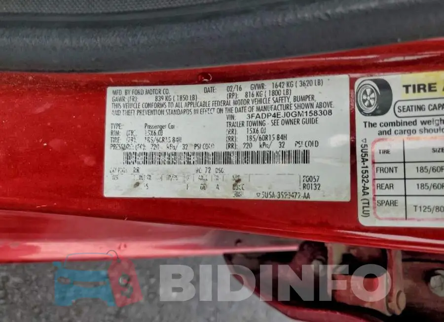 3FADP4EJ0GM158308 Photo# 12