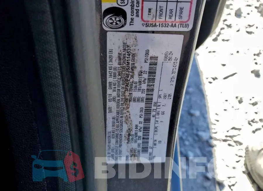 3FADP4EJ5JM114537 Photo# 14