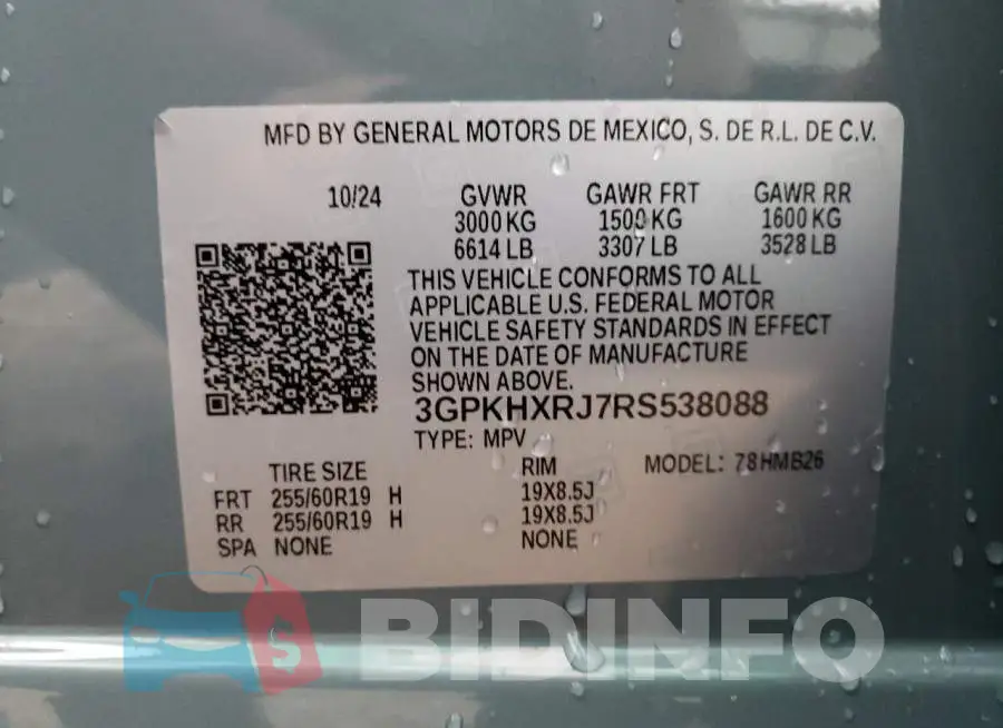 3GPKHXRJ7RS538088 Photo# 13