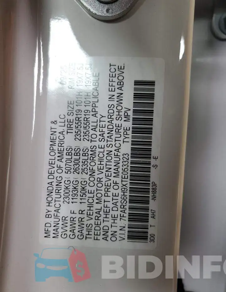 7FARS6H9XTE053323 Photo# 13
