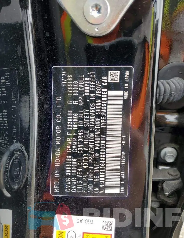 JHMFL5G43SX002017 Photo# 13
