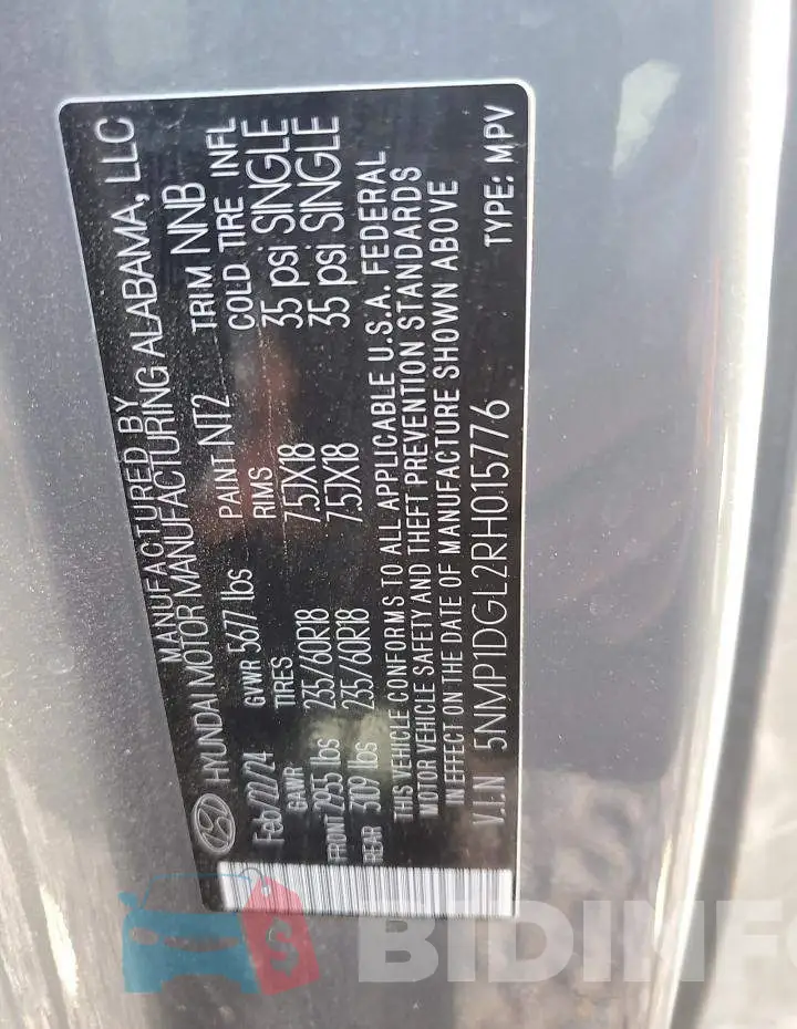5NMP1DGL2RH015776 Photo# 13