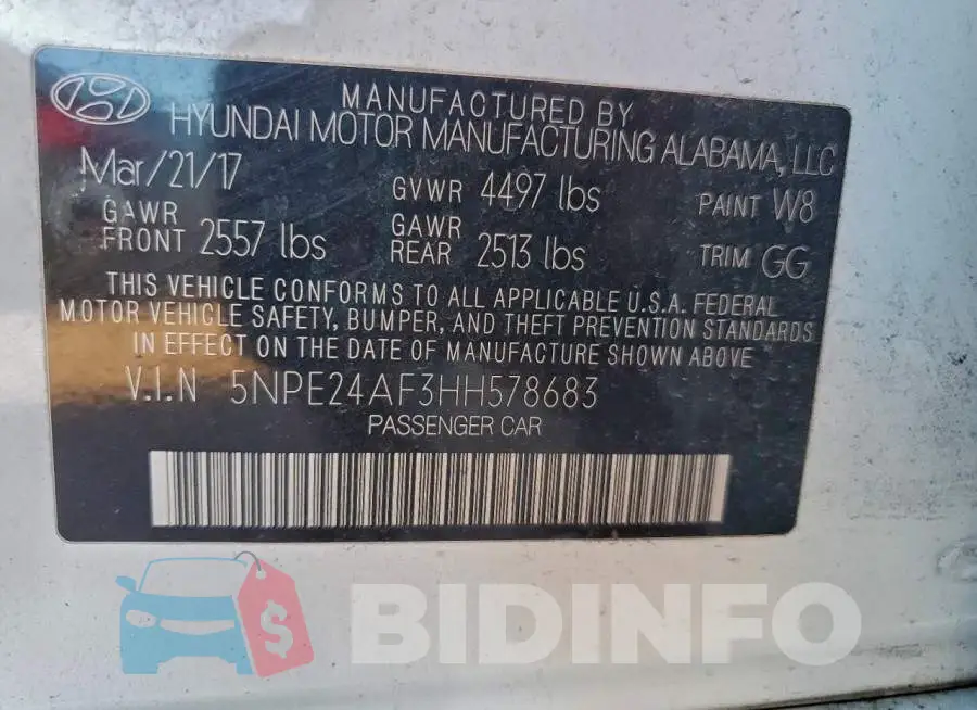 5NPE24AF3HH578683 Photo# 12