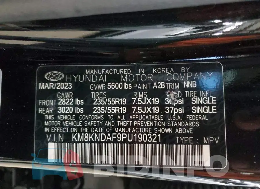 KM8KNDAF9PU190321 Photo# 13