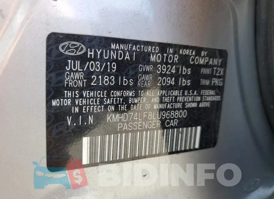 KMHD74LF8LU968800 Photo# 12