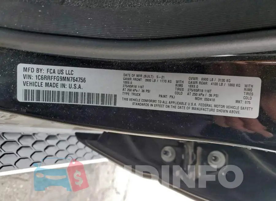 1C6RRFFG9MN764756 Photo# 13
