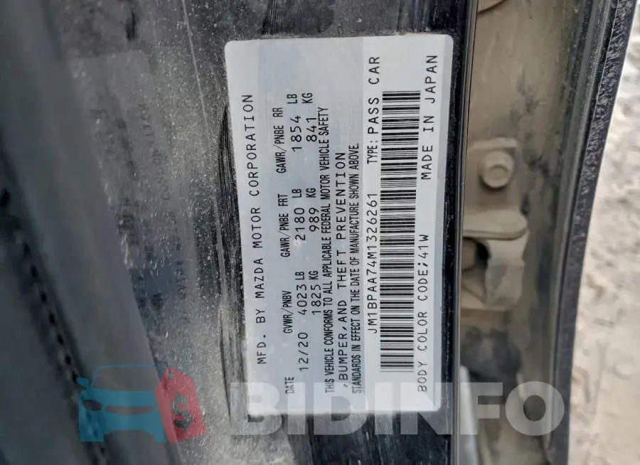 JM1BPAA74M1326261 Photo# 12