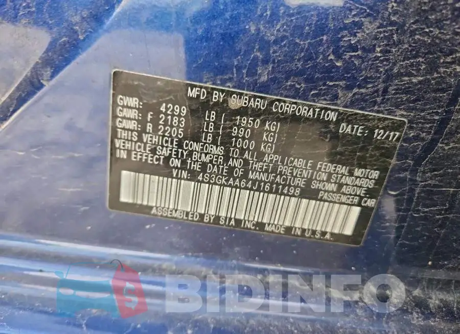 4S3GKAA64J1611498 Photo# 12