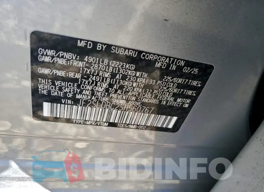 JF2SLDBC2SH560767 Photo# 13