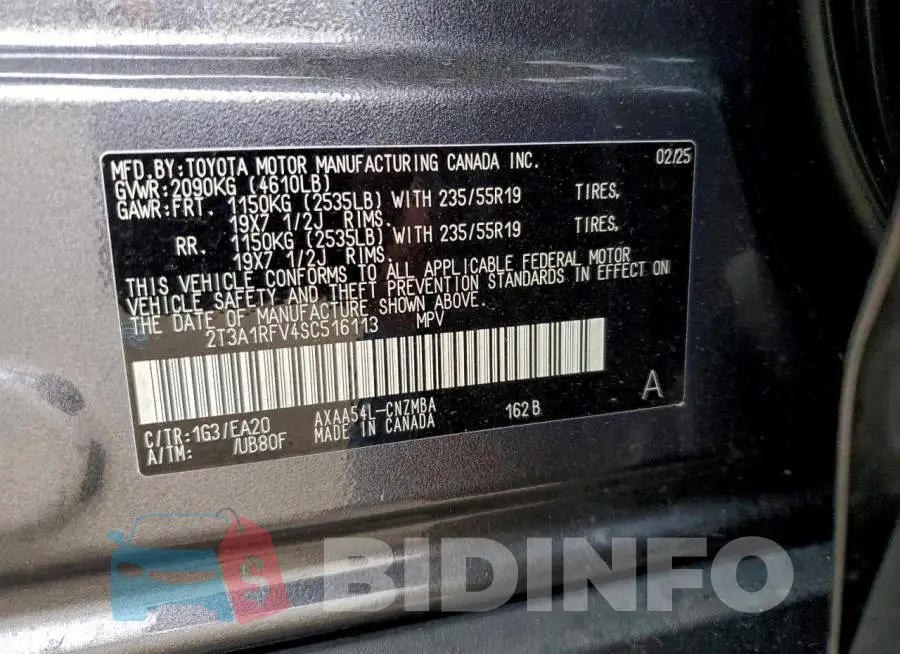 2T3A1RFV4SC516113 Photo# 13