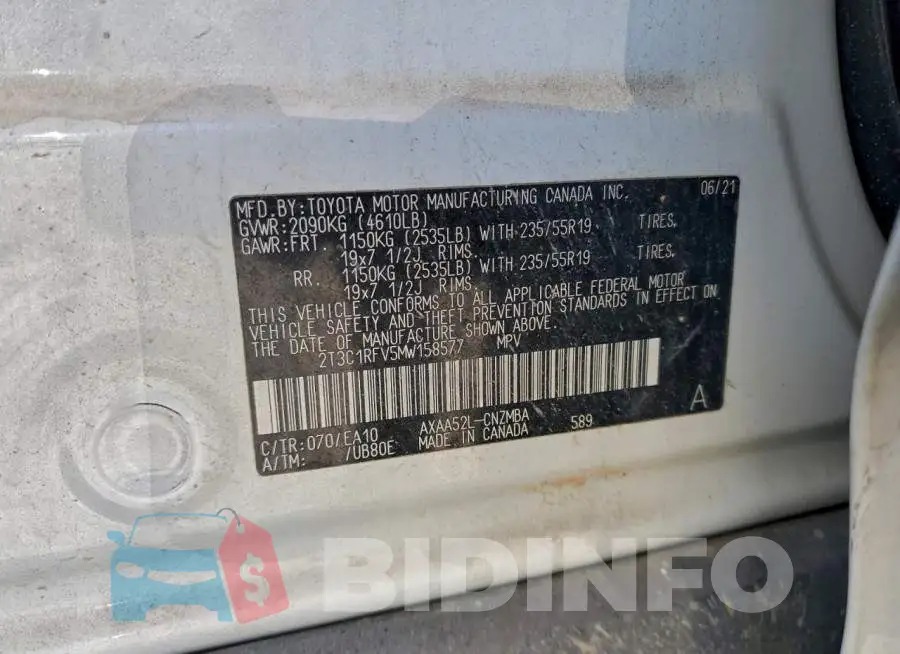 2T3C1RFV5MW158577 Photo# 13