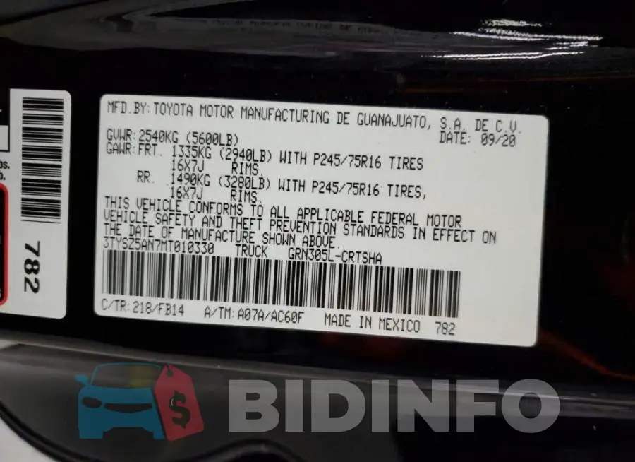 3TYSZ5AN7MT010330 Photo# 12