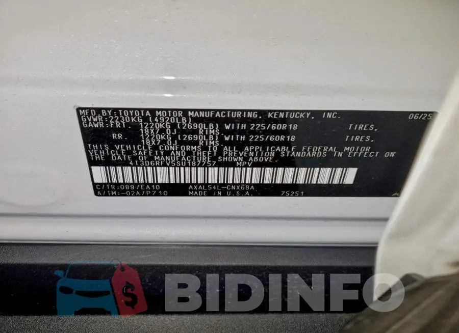 4T3D6RFV5SU187757 Photo# 13